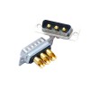 D-SUB 3W3 High Current Male Straight Solder Type 30A Gold Plated Solid Pin Single Hole