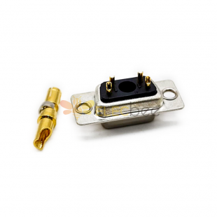 D-SUB 5W1 High Current Female Straight Solder Type 30A Gold Plated Solid Pin Single Hole 10A 20A 30A 40A