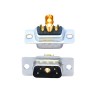 D-SUB 5W1 High Current Male Straight Solder Type 20A Gold Plated Solid Pin Single Hole