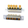 D-SUB 5W5 High Current Female Straight Solder Type 30A Gold Plated Solid Pin Single Hole 10A 20A 30A 40A