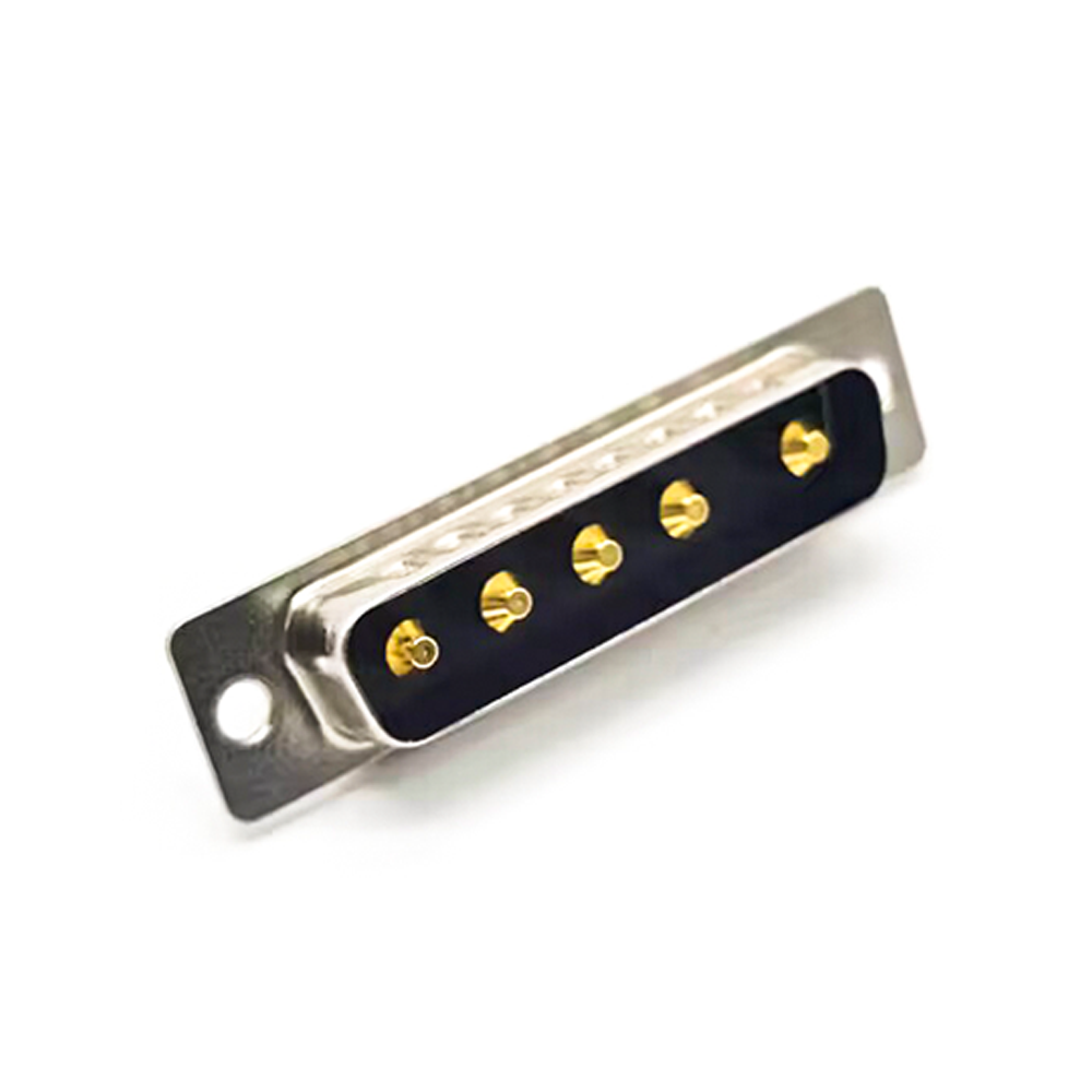 D-SUB 5W5 High Current Male Straight Through Hole 10A 20A 30A 40A Gold Plated Solid Pin Single Hole