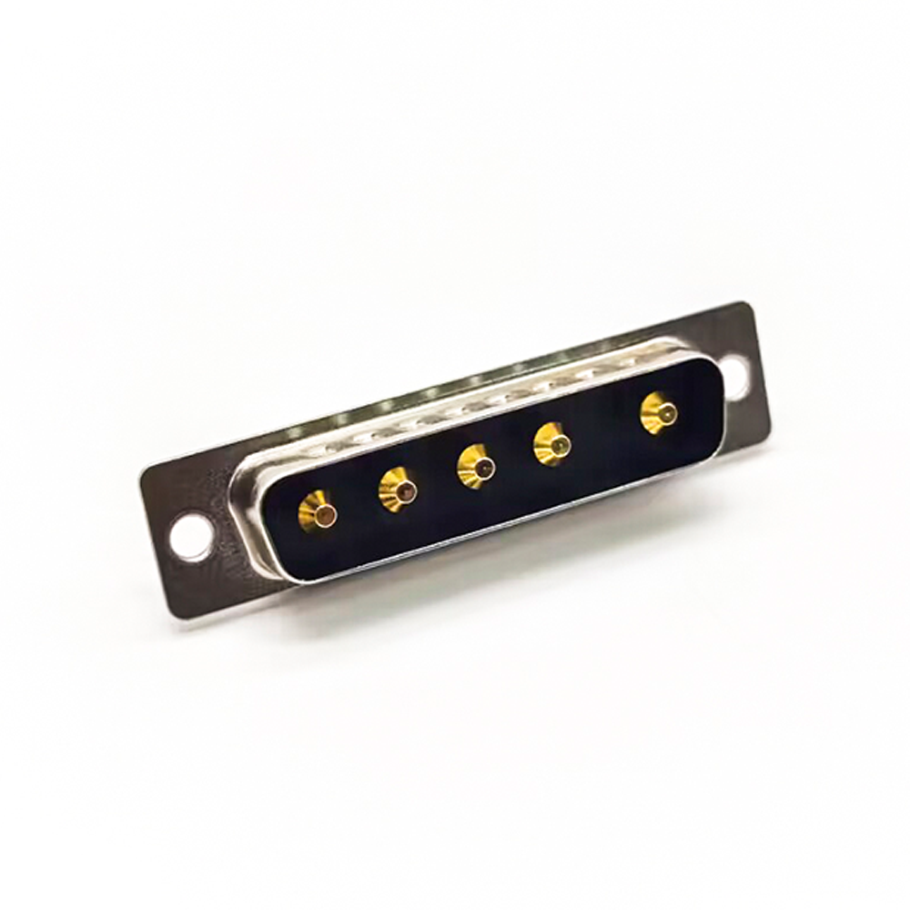 D-SUB 5W5 High Current Male Straight Through Hole 10A 20A 30A 40A Gold Plated Solid Pin Single Hole 20A