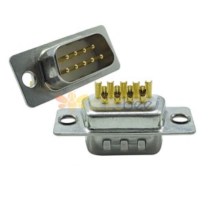 Connettore D SUB a 9 pin Tipo di saldatura maschio diritto Porta seriale RS233 Pin solido