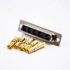 D Sub High Current Combo Connector 5W5 Male Socket Single Port Stamped Pin Solder Type