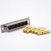 D Sub High Current Combo Connector 5W5 Male Socket Single Port Stamped Pin Solder Type