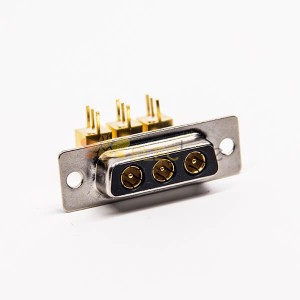 D SUB Power Connector 3w3 Male Right Angled Through Hole for PCB Mount