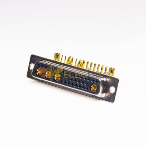 DB High Current 36W4 Femelle Angled Pin Machined Through Hole pour PCB Mount