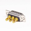 High Current D sub Connector 3W3 Straight Male Solder Type for Coaxial Cable