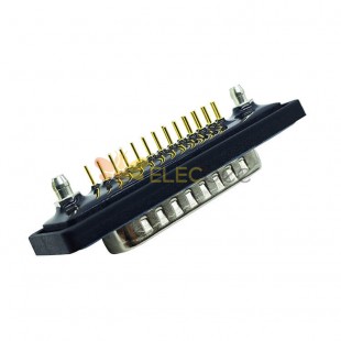 D SUB 25Pin Connector Straight Female Through Hole Serial Port 25Pin Waterproof Solid pin 