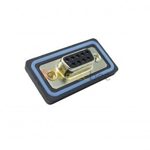 D SUB 9Pin Connector Straight Female Through Hole RS232 Serial Port 9Pin Waterproo Solid pin 
