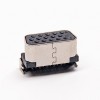 15 Pin D SUB Female Right Angled Through Hole for PCB Mount Black