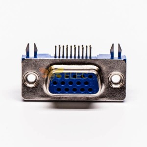 15 Pin HD D sub 90° Degree Blue 3.08 Staking Type Though Hole 20pcs