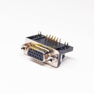 15 Pin hd d sub conector feminino para pcb conector direito angular