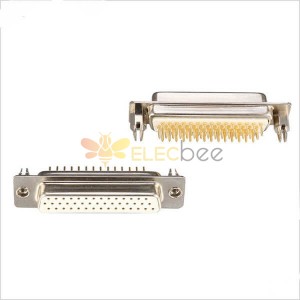 44 Pin D Sub Female Machined Pin For PCB With Harpoons