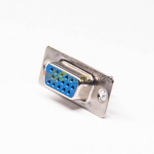 D-sub 15-pin Female 3 Row Connector HD15 Female Chassis Mount