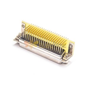 D sub 50 핀 커넥터 PCB 가공용 암 소켓 직각 접점 20개