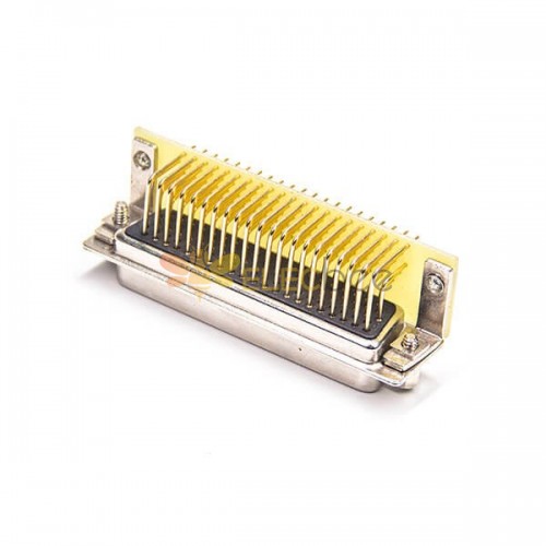 D alt 50 pinli Konnektör Dişi Soket Dik Açı PCB İşlenmiş Kontaklar için 20 adet