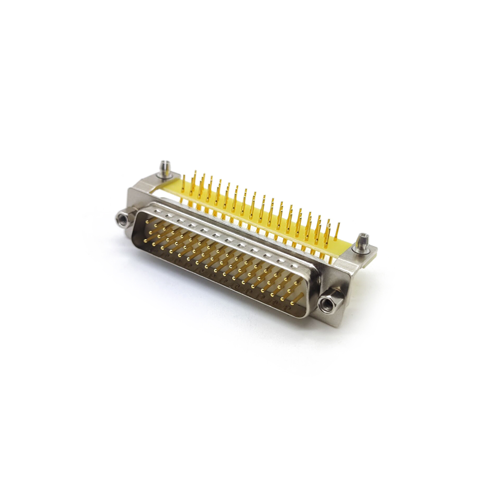 d sub 50 pos Masculino Plug Ângulo Direito para PCB Mount Machined Contatos Conector
