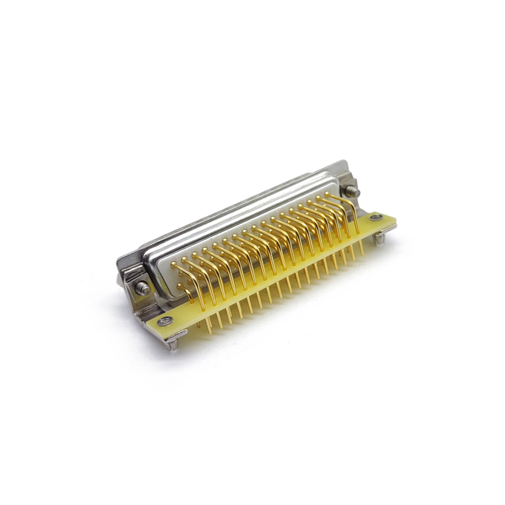d sub 50 pos Masculino Plug Ângulo Direito para PCB Mount Machined Contatos Conector