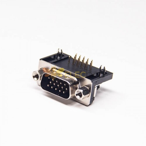 D alt hd 15 pin erkek PCB konektörü sağ açılı
