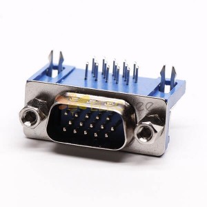 D-sub Conector Masculino Direito Angular 15 Pin staking tipo