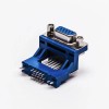 D sub Staking Blue Female Degree Elevated Though Hole für PCB Mount