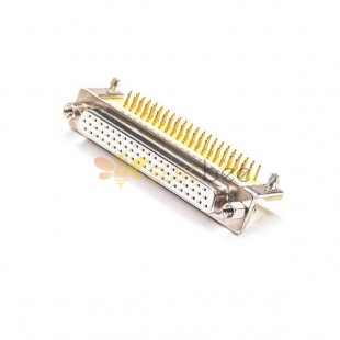d sub62 Pin Angle droit femelle pour PCB Mount Machined Contacts Connector