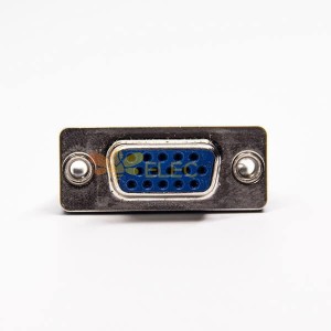 HD D SUB 15 Pin Female 180 Degree Staking Type Through Hole for PCB Mount