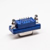 15針d-sub接口母頭180度連接器藍色膠芯插PCB板