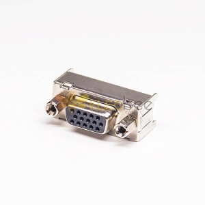 15 Pin母頭直式db黑色膠芯連接器直式沖針插板帶鐵支架