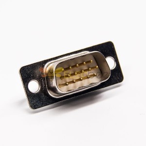 Machined D SUB 9 Pin Male Connectors Straight Solder Type for Cable