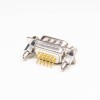 Male 15 Pin DB Connector HD Through Hole Staking Type for PCB Mount White