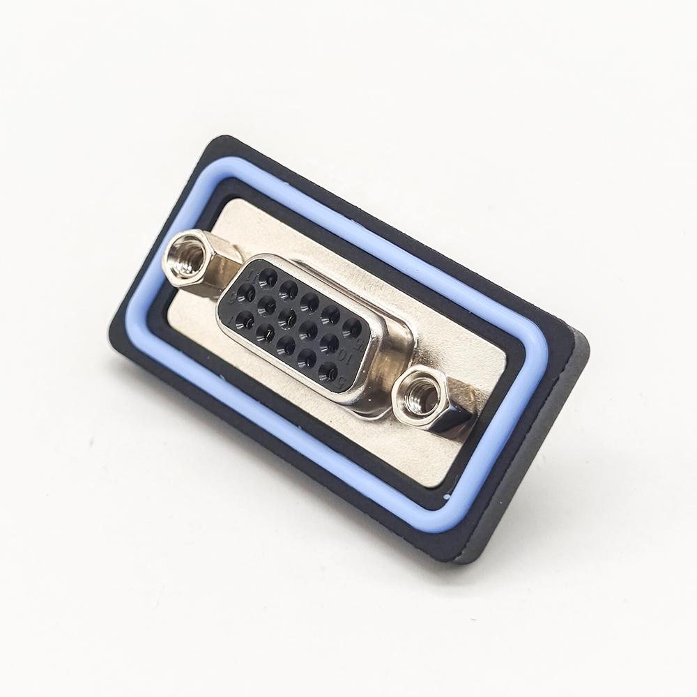 15 pin male d sub connector (vga) Standard IP67 type 3 Rows Through Hole Panel Mount With Harpoon