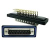 D SUB 25Pin Connector Right Angled Male Through Hole COM Serial Port 25Pin Waterproof Solid pin 