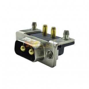 D SUB 2Pin Connector Right Angled Male Female Through Hole 2Pin Aluminium Alloy 2W2 High Current 10A