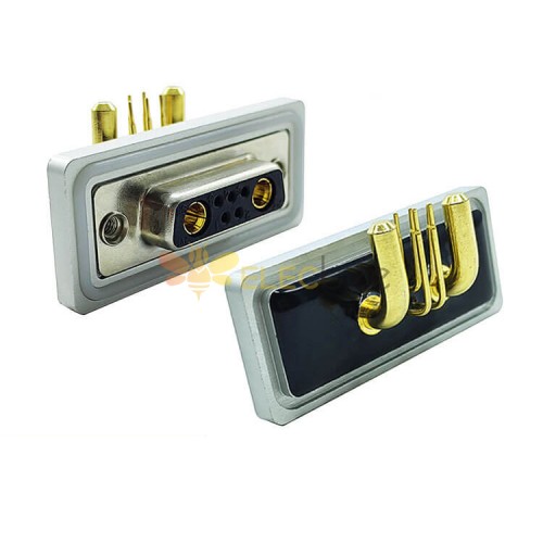 D SUB 7Pin Connector waterproof Right Angled Male Female Through Hole 7Pin Aluminium Alloy 7W2 High Current 40A