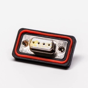 D sub Impermeável 4 Pin Feminino Straight Machined Conector para cabo