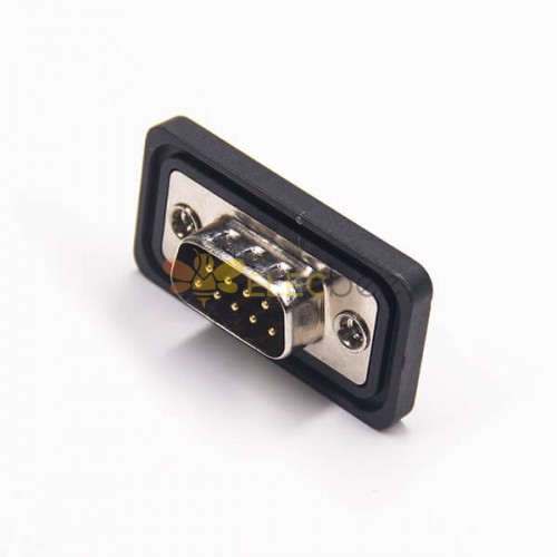 Standard IP67 Waterproof D-sub 9 Contact Vertical PCB Mount Connector