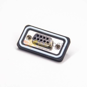 Standard IP67 Waterproof D-sub 9 Contacts Female Solder Type Connector