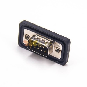 Standard IP67 Waterproof D-sub 9 Contacts Male Solder Type Connector