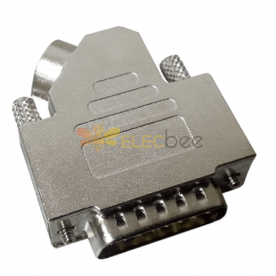 D SUB 15 Shell Angle of 45 degrees Male Female shared 15Pin Zinc Alloy Silver HDB26 3W3 11W1