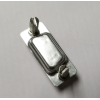 D SUB 9 guscio antipolvere maschio 9 pin scudo argento in lega di zinco 5W1