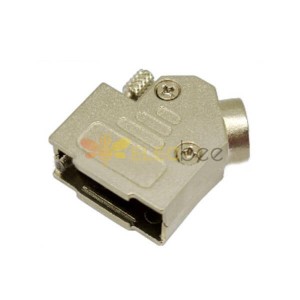 D-SUB 9 Pin Metal Hood Right Anagle Wire Conector