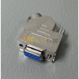 D SUB 9 Shell Angle of 45 degrees Cable 9Pin Zinc Alloy Silver Cable RS232 