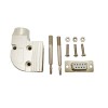 D SUB 9 Shell L Type Right Angled Male RS232 serial port Zinc Alloy Silver 