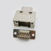 D SUB 9 Shell Porta seriale RS232 dritta Spina PLC argento in lega di zinco a 9 pin