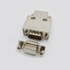 D SUB 9 Shell Straight RS232 serial port 9pin Zinc Alloy Silver PLC Plug