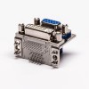 DVI 24 1 Buchse zu VGA Buchse 15 Pin Blau 90° gestapelter Typ für Leiterplattenhalterung