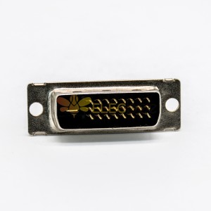 DVI 24+1オスストレートコネクタ(PCBマウント用穴)