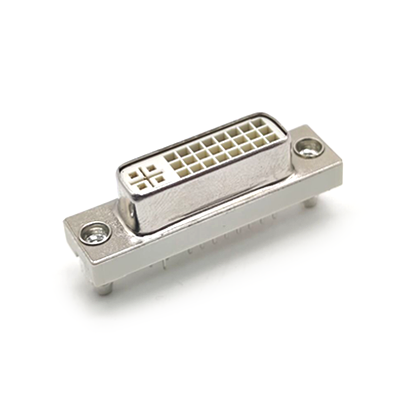 DVI Connector Female Straight 24+5 Though Hole for PCB Mount